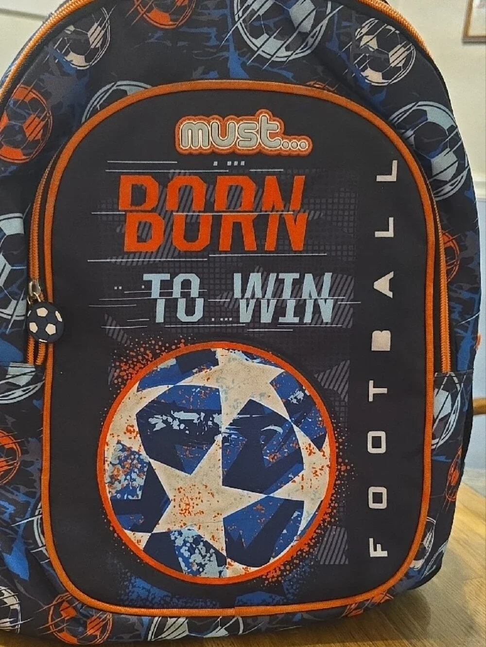 Born to Win Black & Orange Men's Backpack
